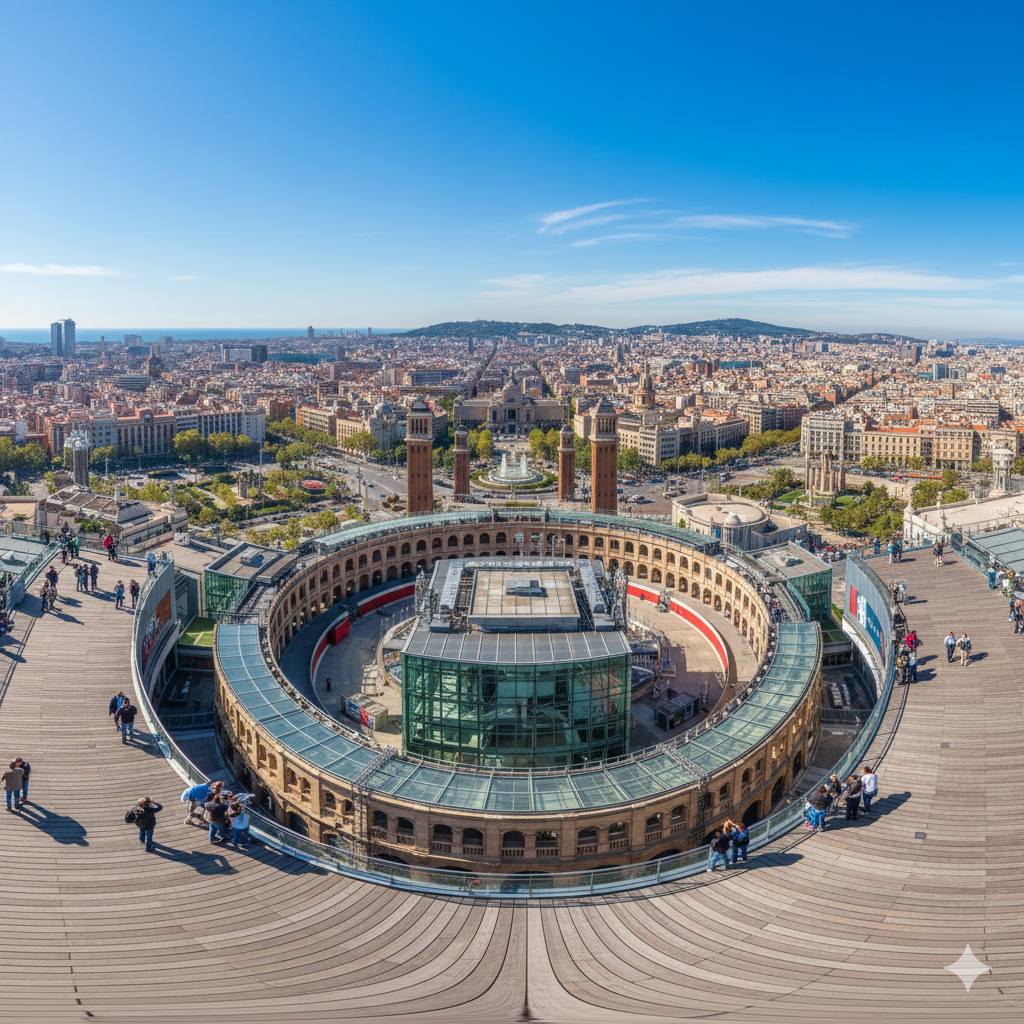 point de vue depuis le centre commercial las arenas