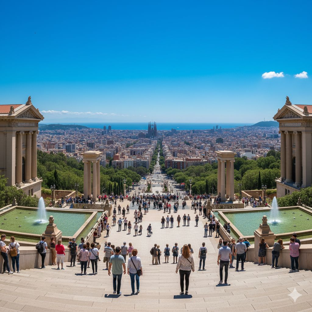 point de vue sur la place de l'espagne
