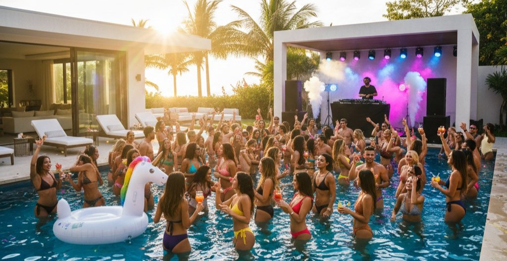 pool party gratuite barcelone